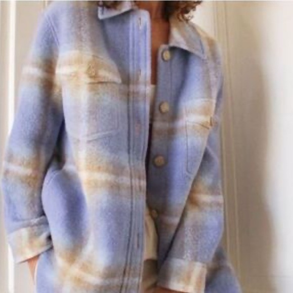 Aritzia Jackets & Blazers - Aritzia Ganna Zen blue and white jacket by Wilfred Free